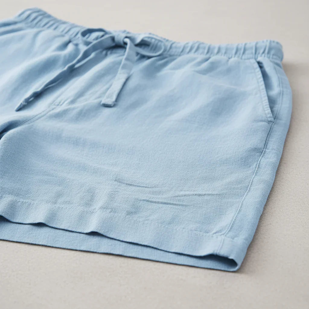 Pantalones cortos de algodón y lino