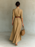 Victorie | Robe longue fluide élégante qui sublime la silhouette