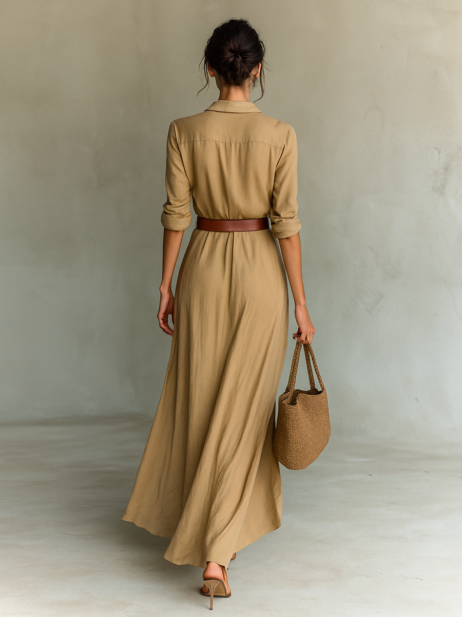 Victorie | Robe longue fluide élégante qui sublime la silhouette