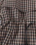 Helena Trench corto de cuadro Vichy con cordón