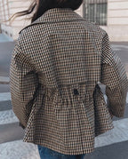 Helena Trench corto de cuadro Vichy con cordón