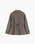 Helena Trench corto de cuadro Vichy con cordón