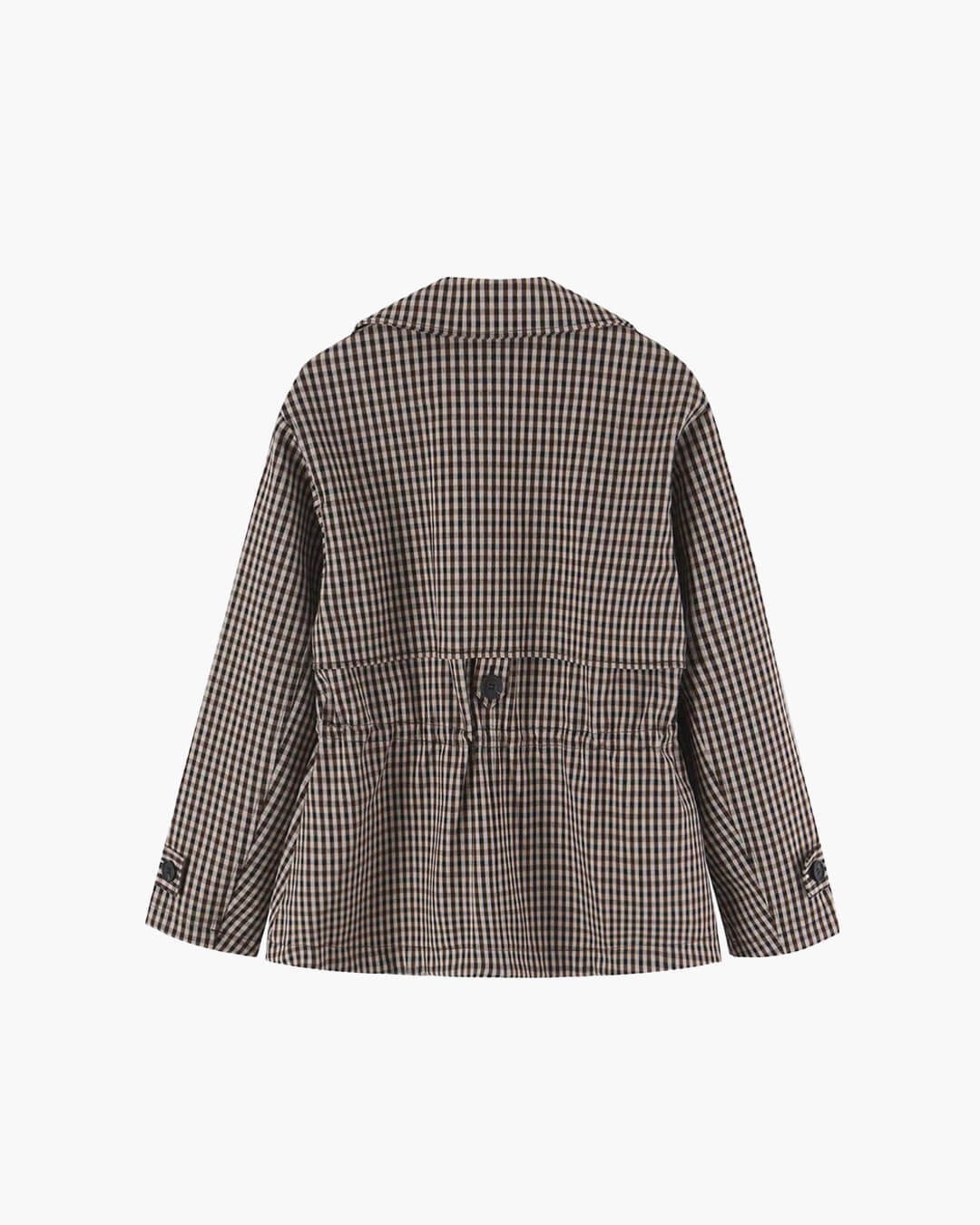 Helena Trench corto de cuadro Vichy con cordón
