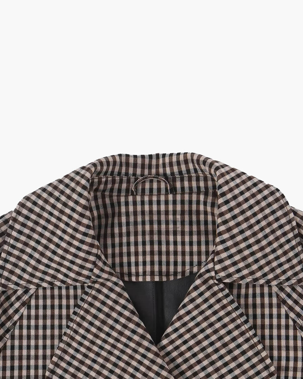 Helena Trench corto de cuadro Vichy con cordón