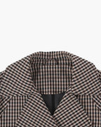 Helena Trench corto de cuadro Vichy con cordón