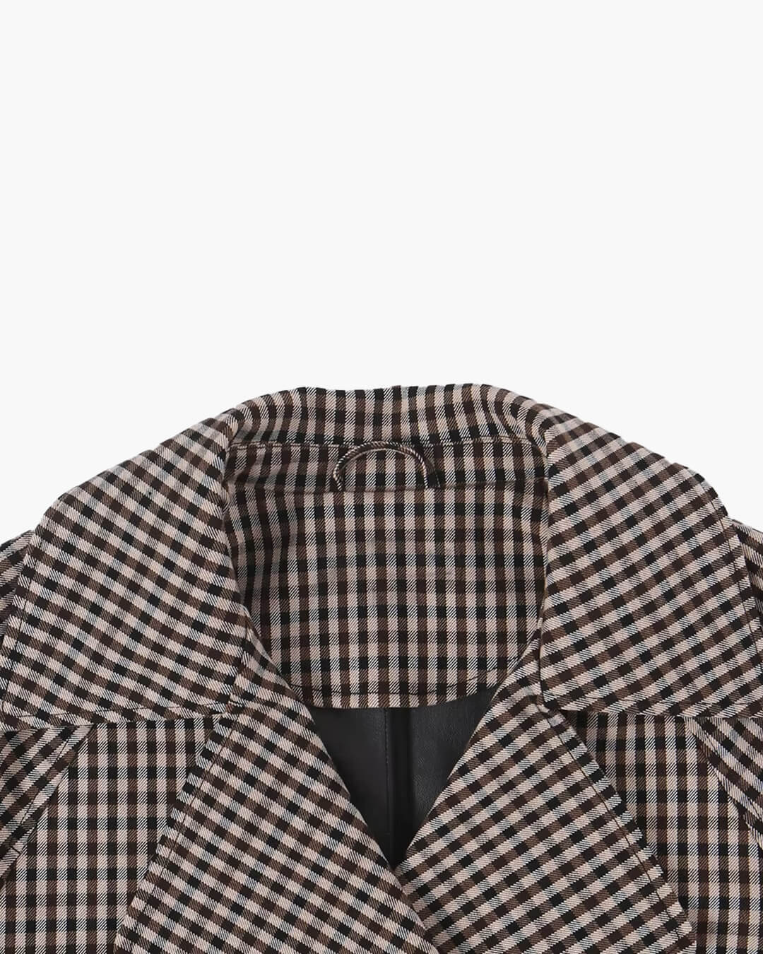 Helena Trench corto de cuadro Vichy con cordón