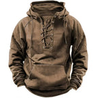 Sudadera con capucha robusta para hombre con cordones – Comodidad y estilo para exteriores