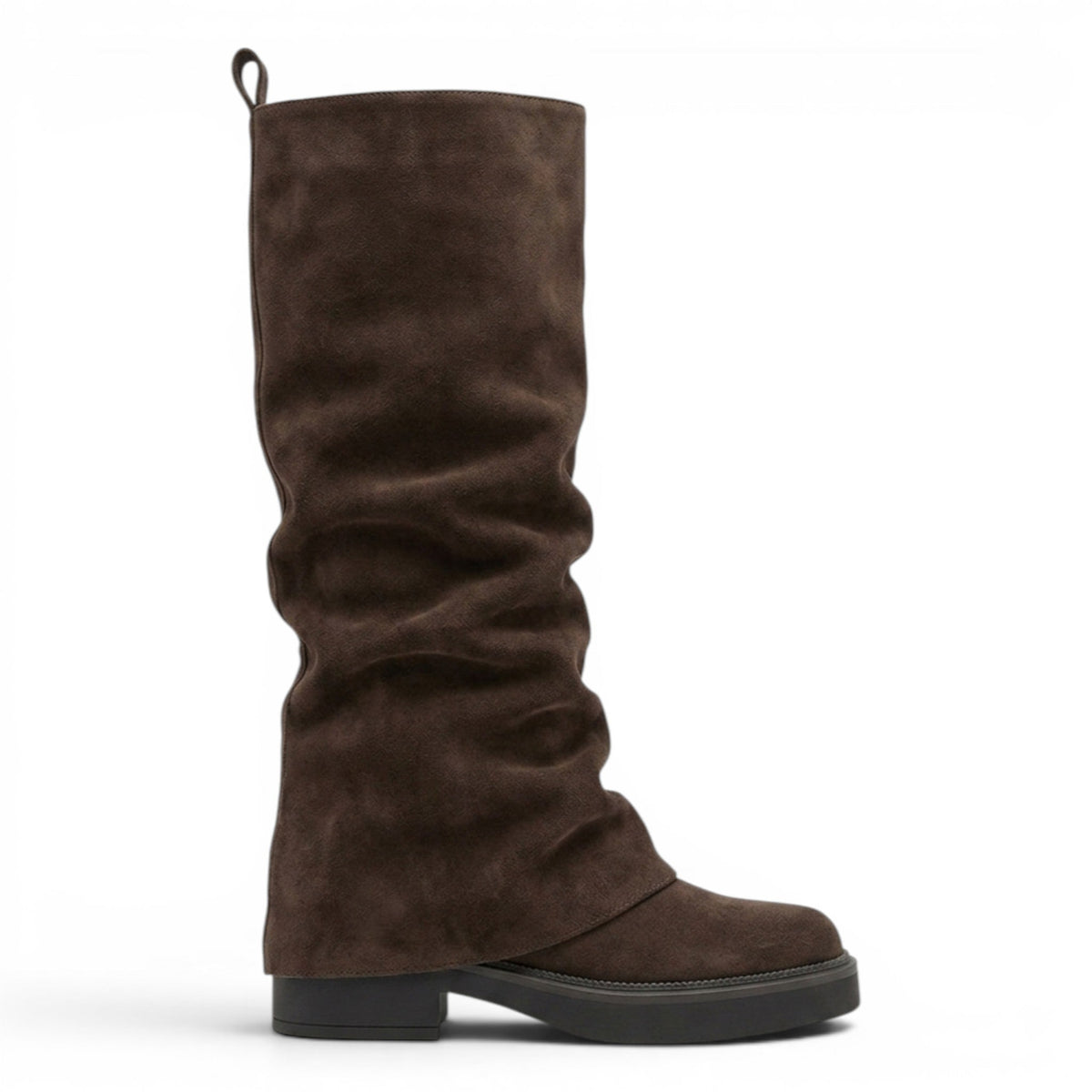 Avyra - Bota Slouch Alta Mujer de Ante