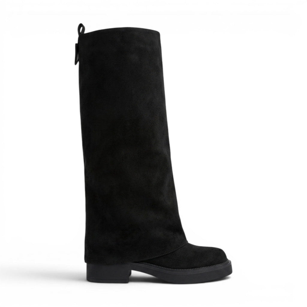 Avyra - Bota Slouch Alta Mujer de Ante