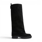 Avyra - Bota Slouch Alta Mujer de Ante