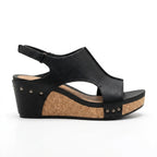 Hudus - Sandalia Mujer Piel de Cuña Estilo Gladiador