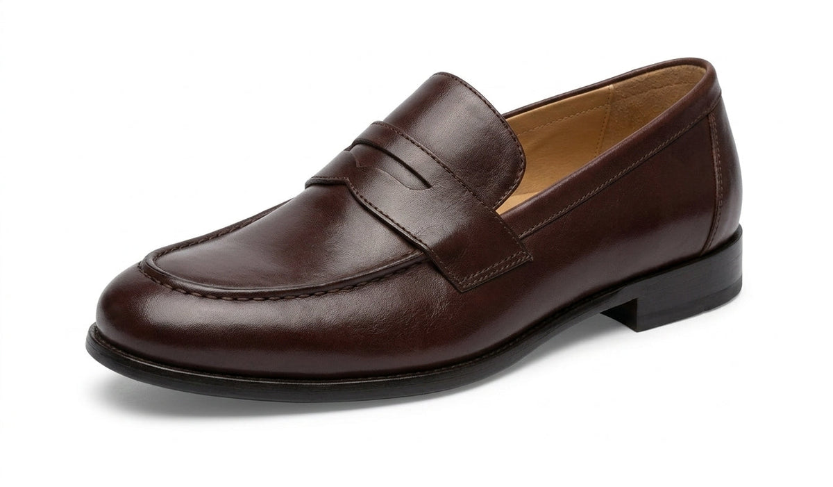 Elizabeth - Mocasín de Piel Vintage de Tacón