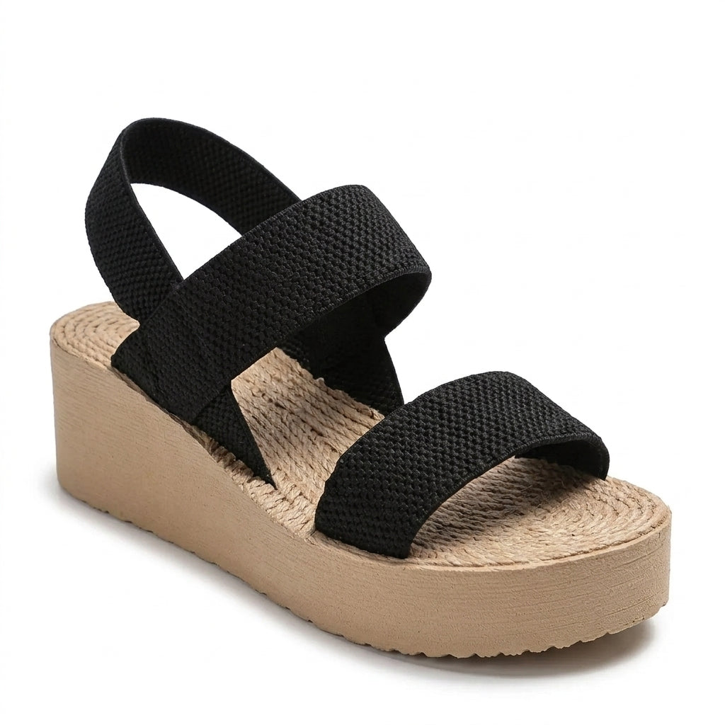 Kivys - Sandalia de Cuña Mujer Confort Verano Plataforma