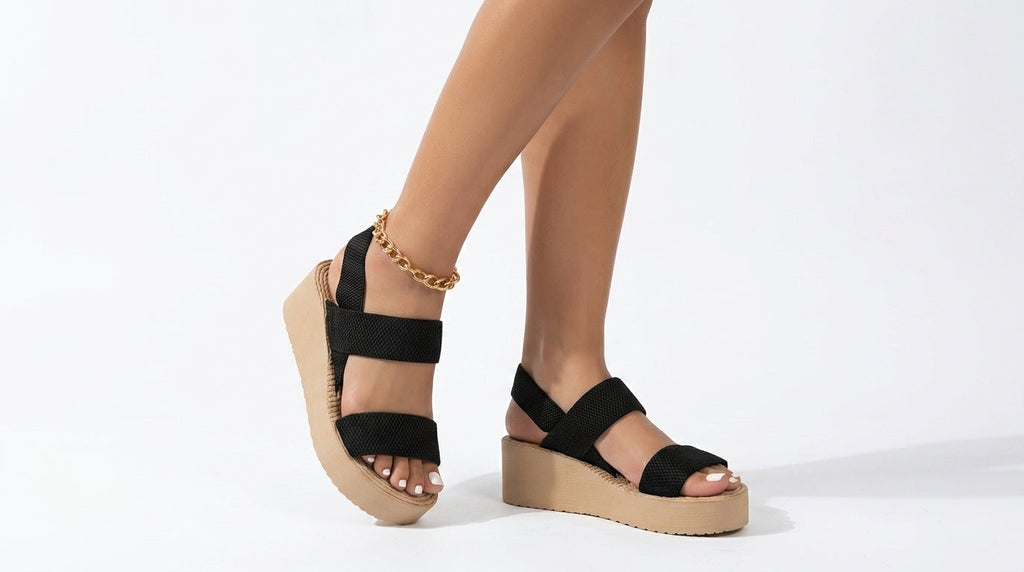 Kivys - Sandalia de Cuña Mujer Confort Verano Plataforma