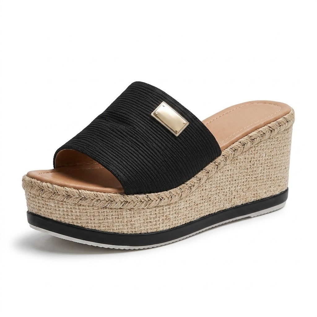 Fasul - Sandalia de Cuña Mujer Zueco Verano Estilo Bohemio