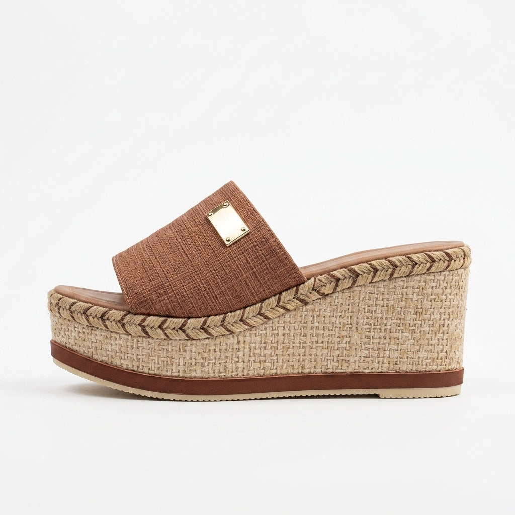 Fasul - Sandalia de Cuña Mujer Zueco Verano Estilo Bohemio