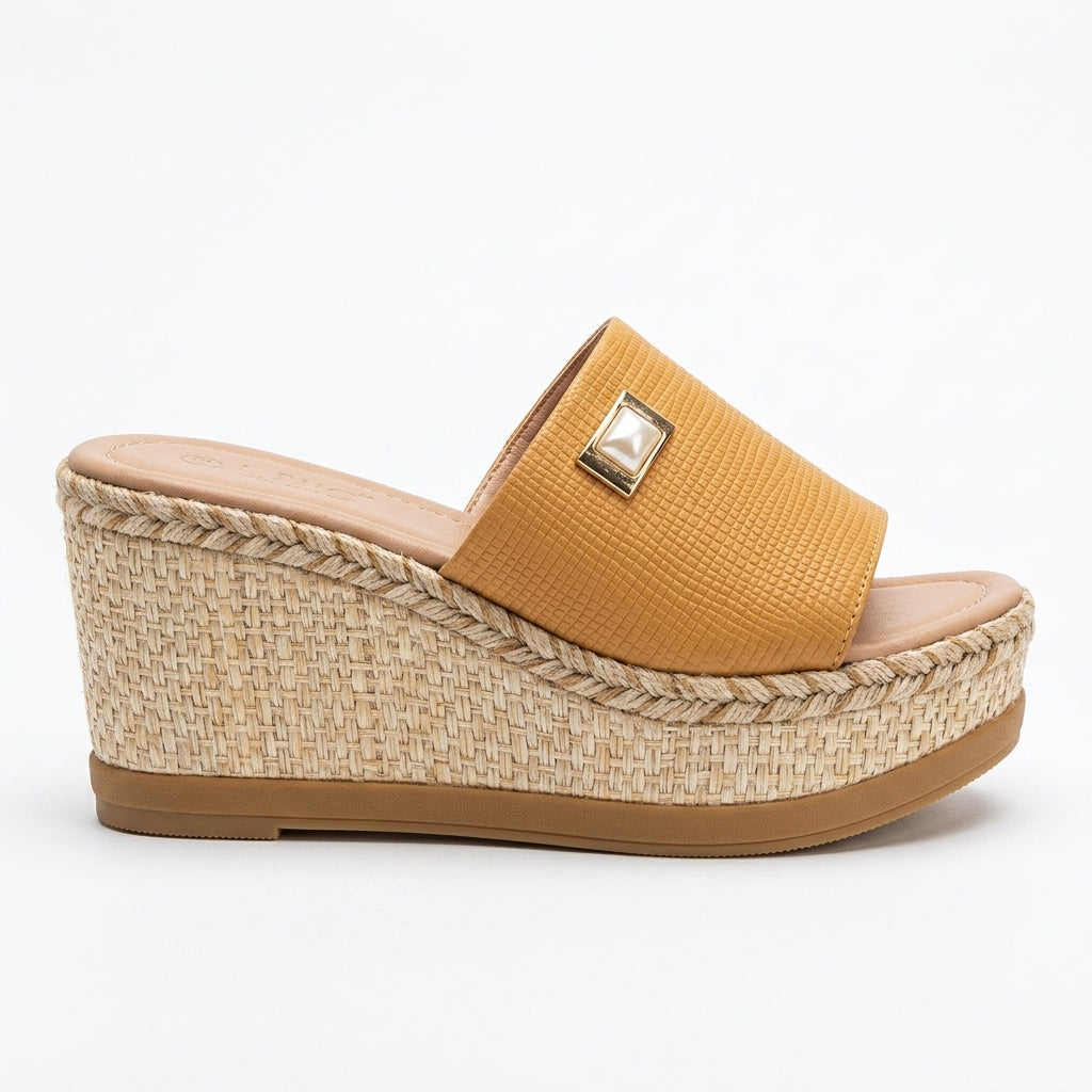 Fasul - Sandalia de Cuña Mujer Zueco Verano Estilo Bohemio