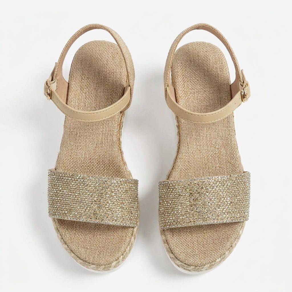 Domyv - Sandalia de Cuña Mujer Alpargata de Tendencia