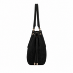 KAHINA Gamuza - Bolso de Mujer Negro de Gamuza