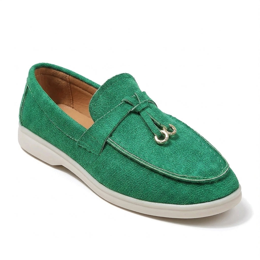 Zaza - Mocasín Mujer de Ante Verde