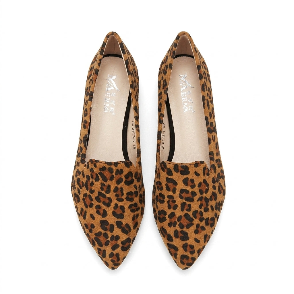 Sommers - Mocasín Mujer de Ante Estampado de Leopardo