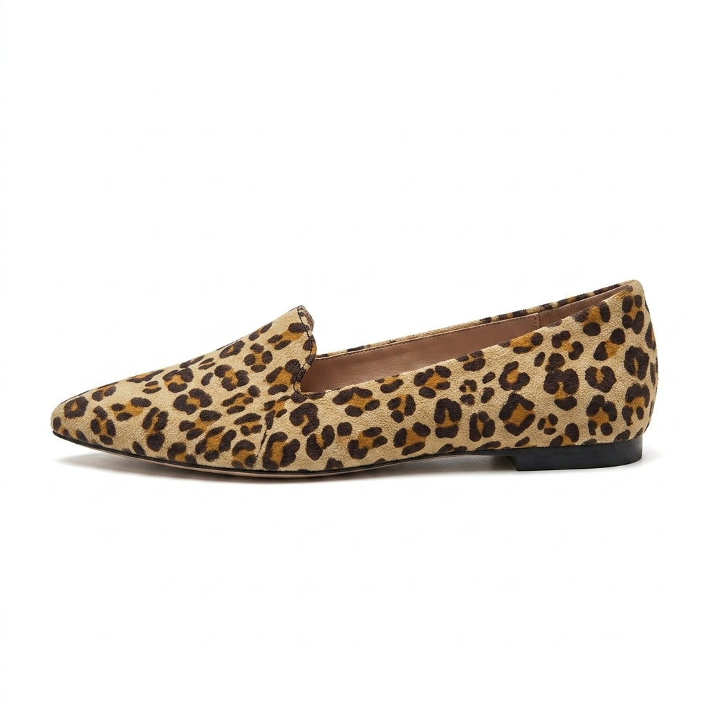 Sommers - Mocasín Mujer de Ante Estampado de Leopardo