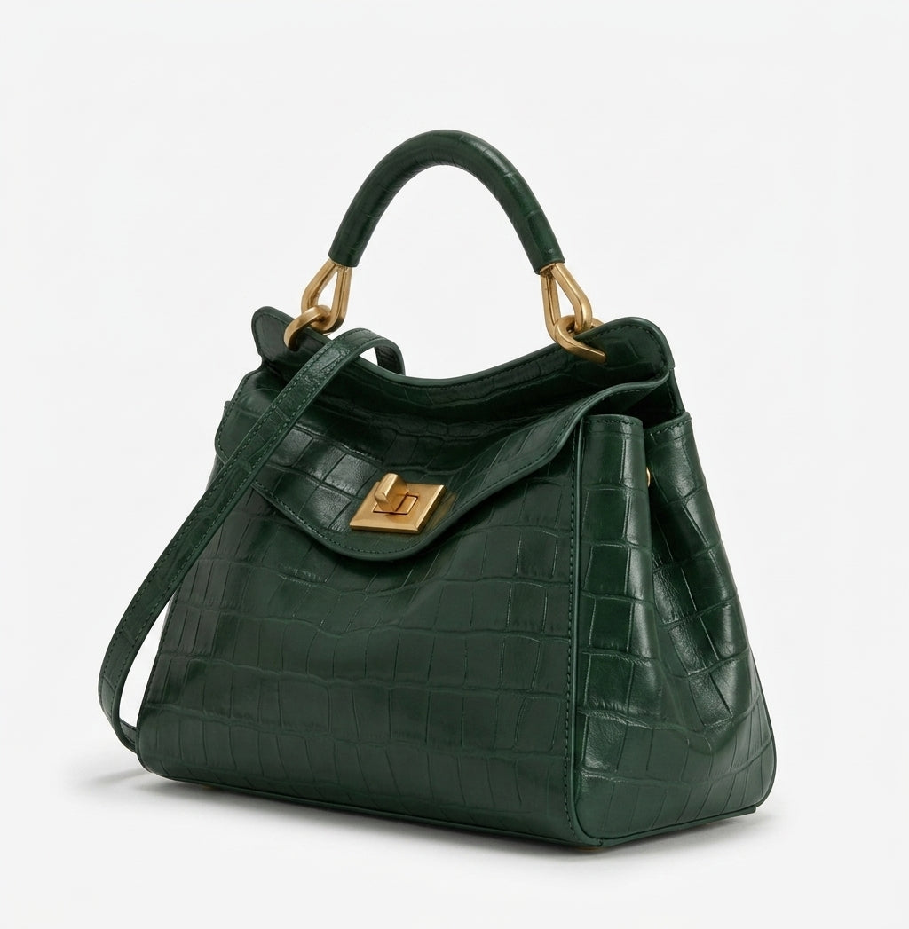 Paola Croco – Bolso Grande de Mujer en Cuero Efecto Cocodrilo