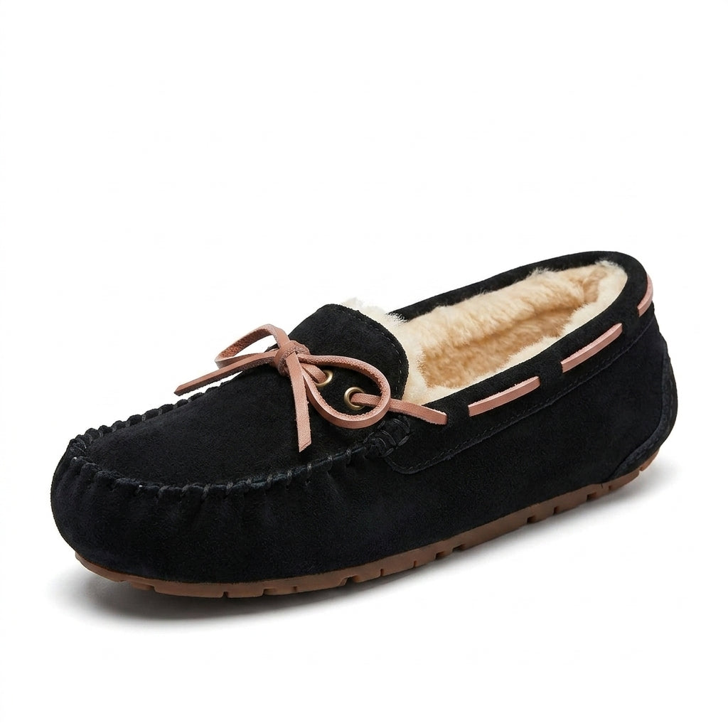 Salya - Mocasín Ante Mujer Forrado Forro Polar