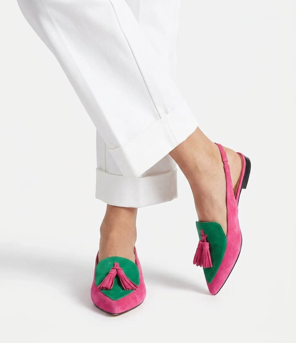 Balista - Mocasín Ante Mujer de Color Estilo Italiano