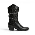 Laurentia - Bota Campera Corta de Piel Brillante