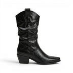 Laurentia - Bota Campera Corta de Piel Brillante
