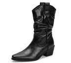 Laurentia - Bota Campera Corta de Piel Brillante