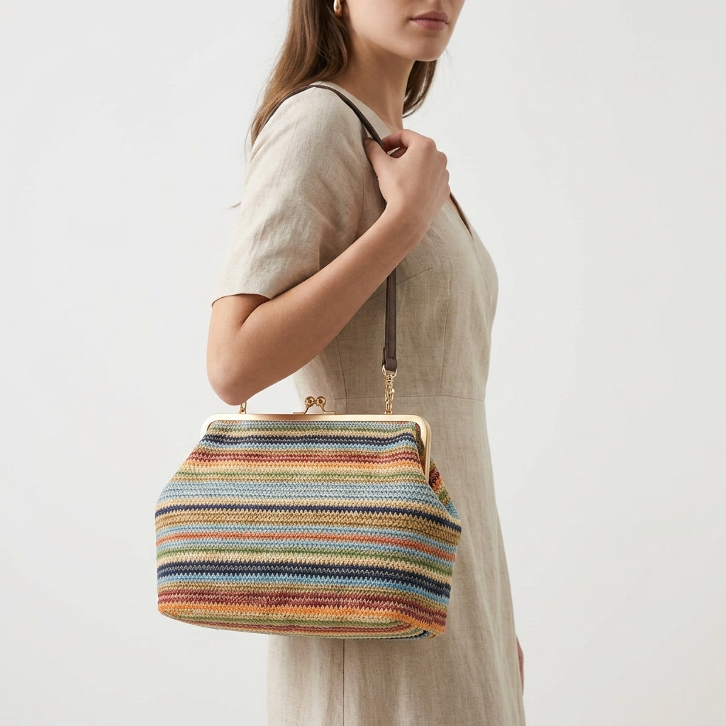 Soléane – Bolso Grande de Mujer de Paja Trenzada Elegante
