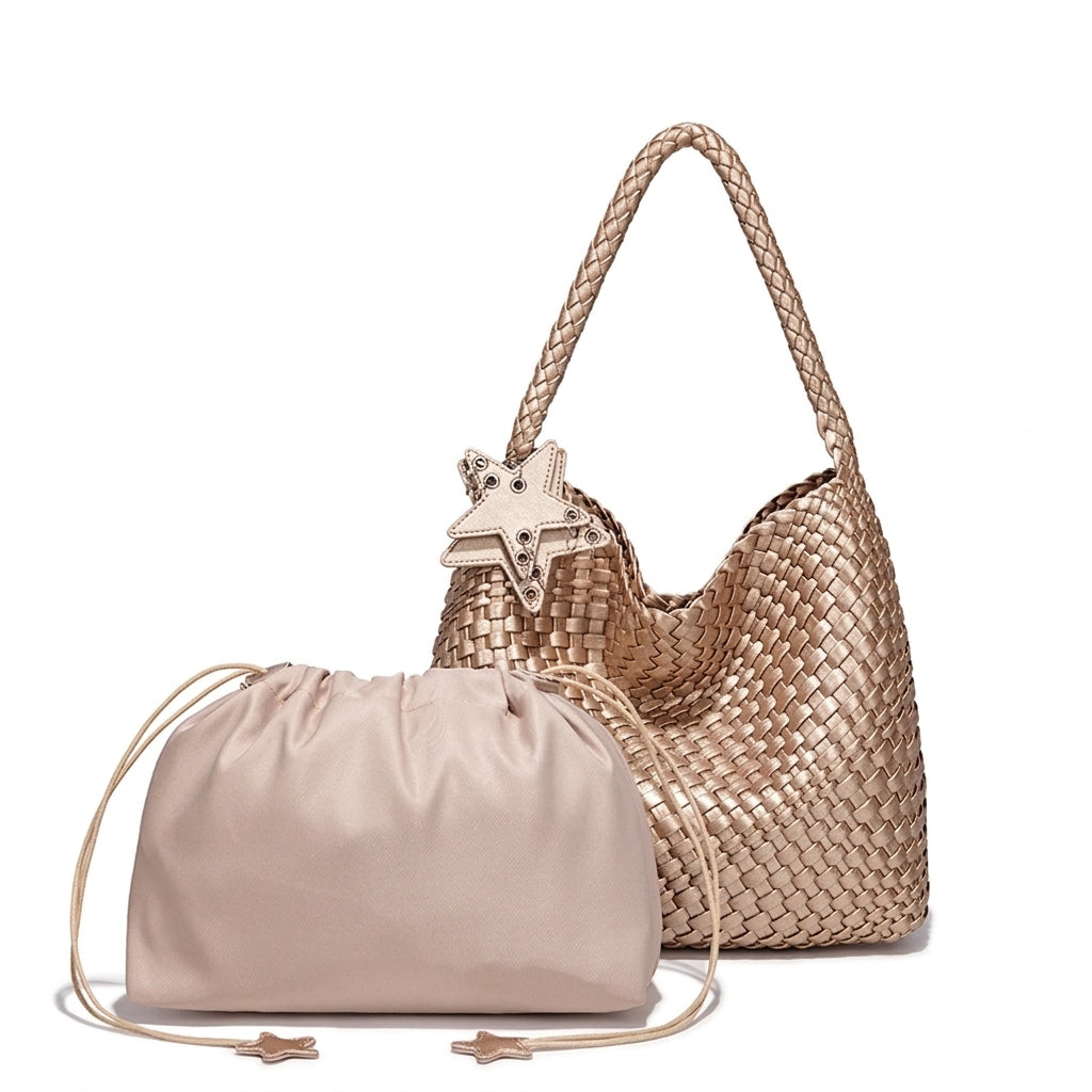 Althéa – Bolso Capazo Trenzado de Gran Capacidad para Mujer