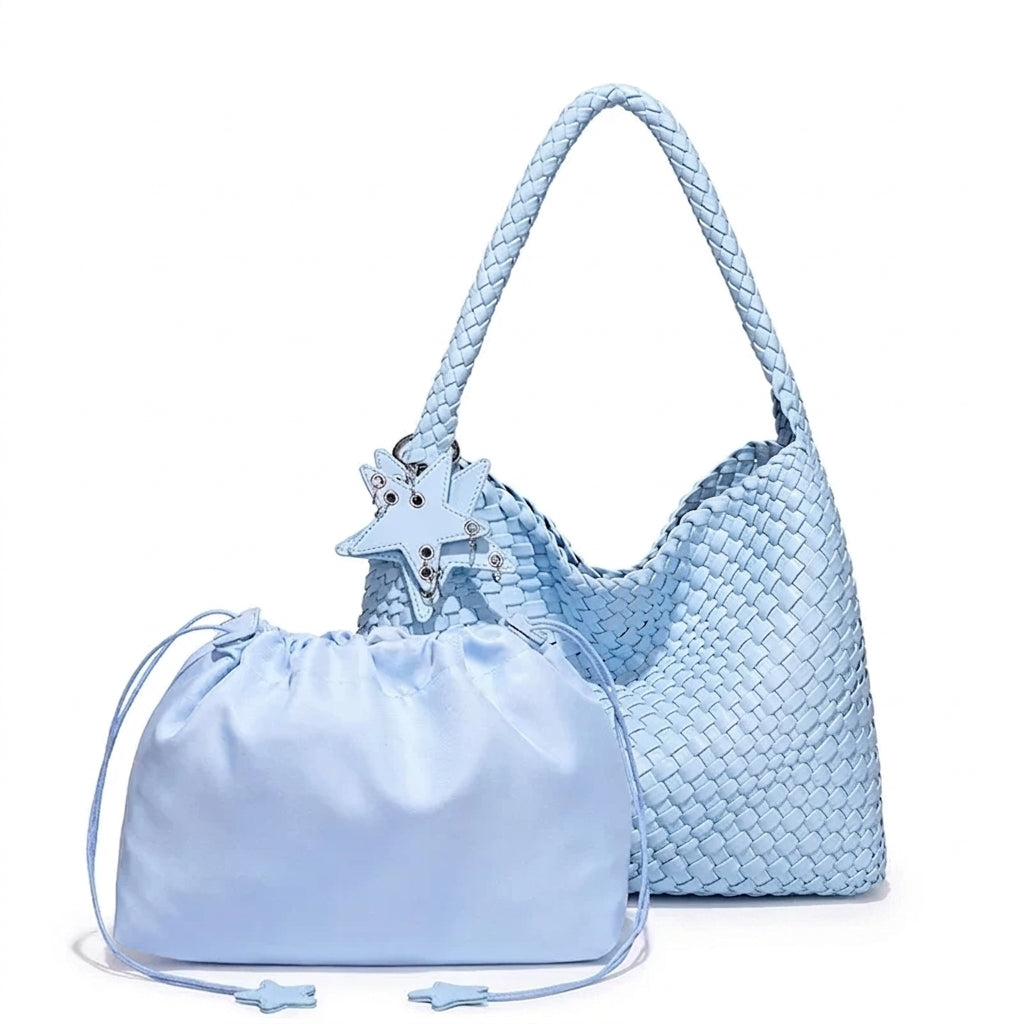 Althéa – Bolso Capazo Trenzado de Gran Capacidad para Mujer