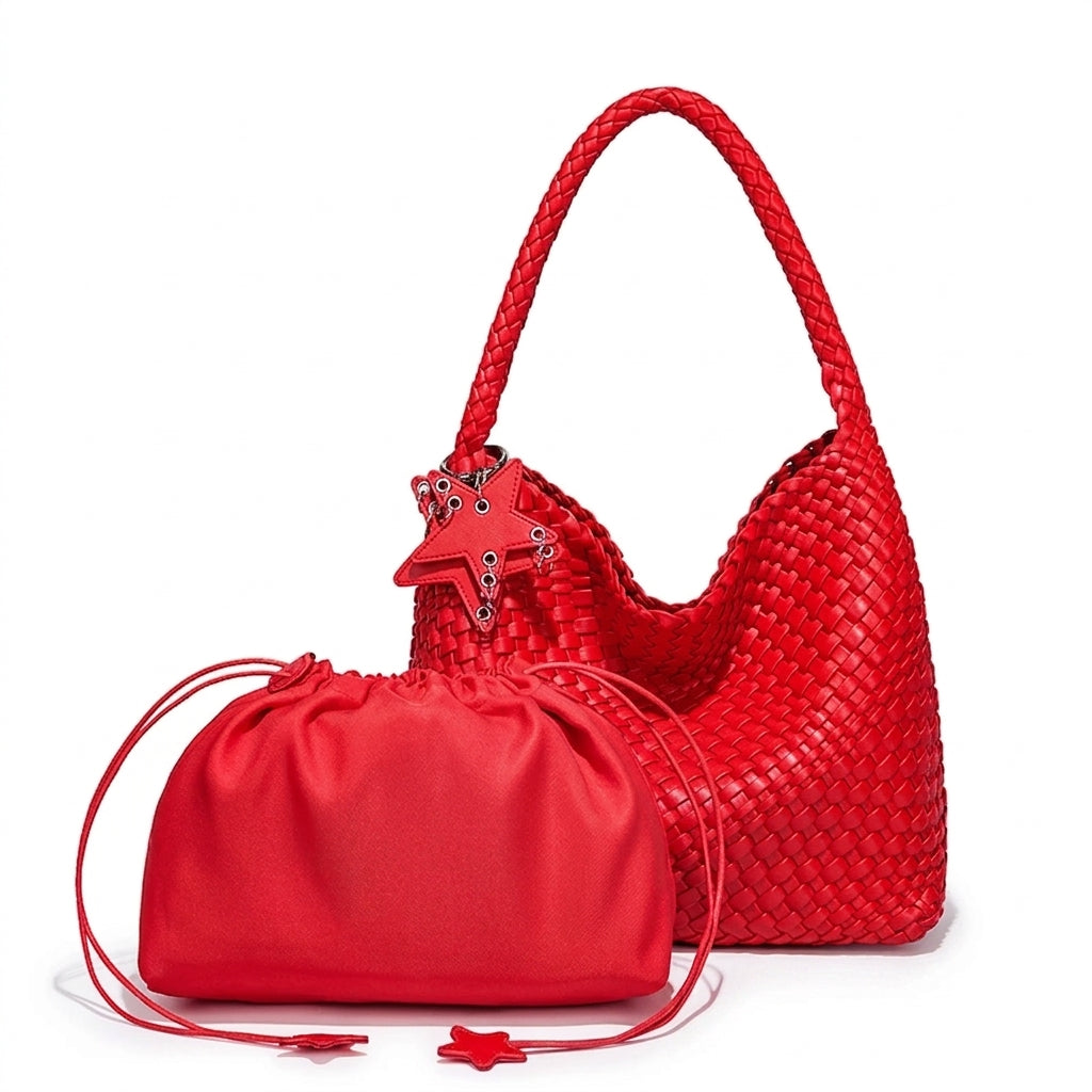 Althéa – Bolso Capazo Trenzado de Gran Capacidad para Mujer