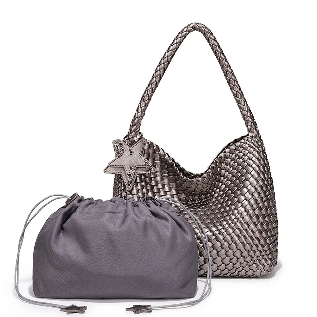 Althéa – Bolso Capazo Trenzado de Gran Capacidad para Mujer