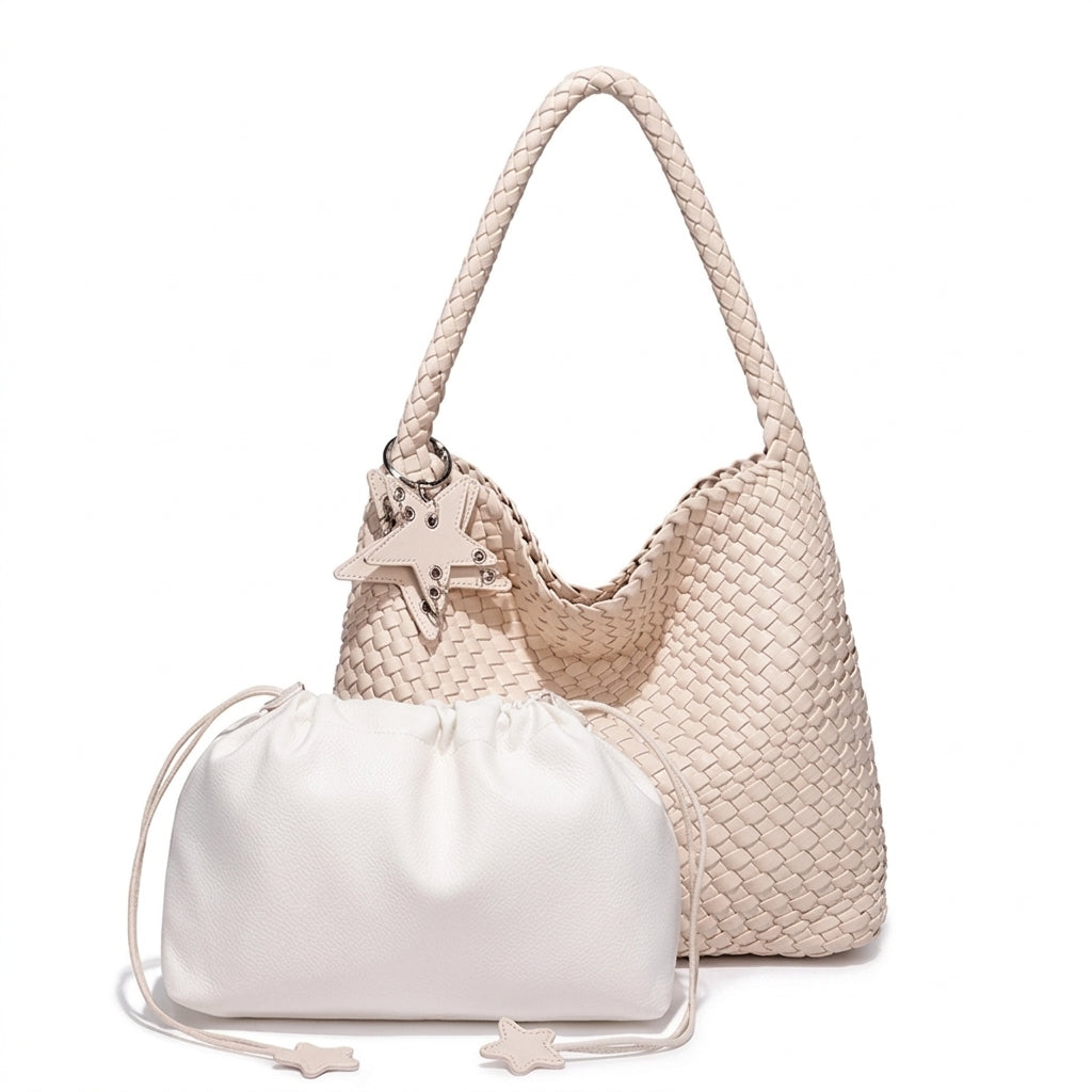 Althéa – Bolso Capazo Trenzado de Gran Capacidad para Mujer