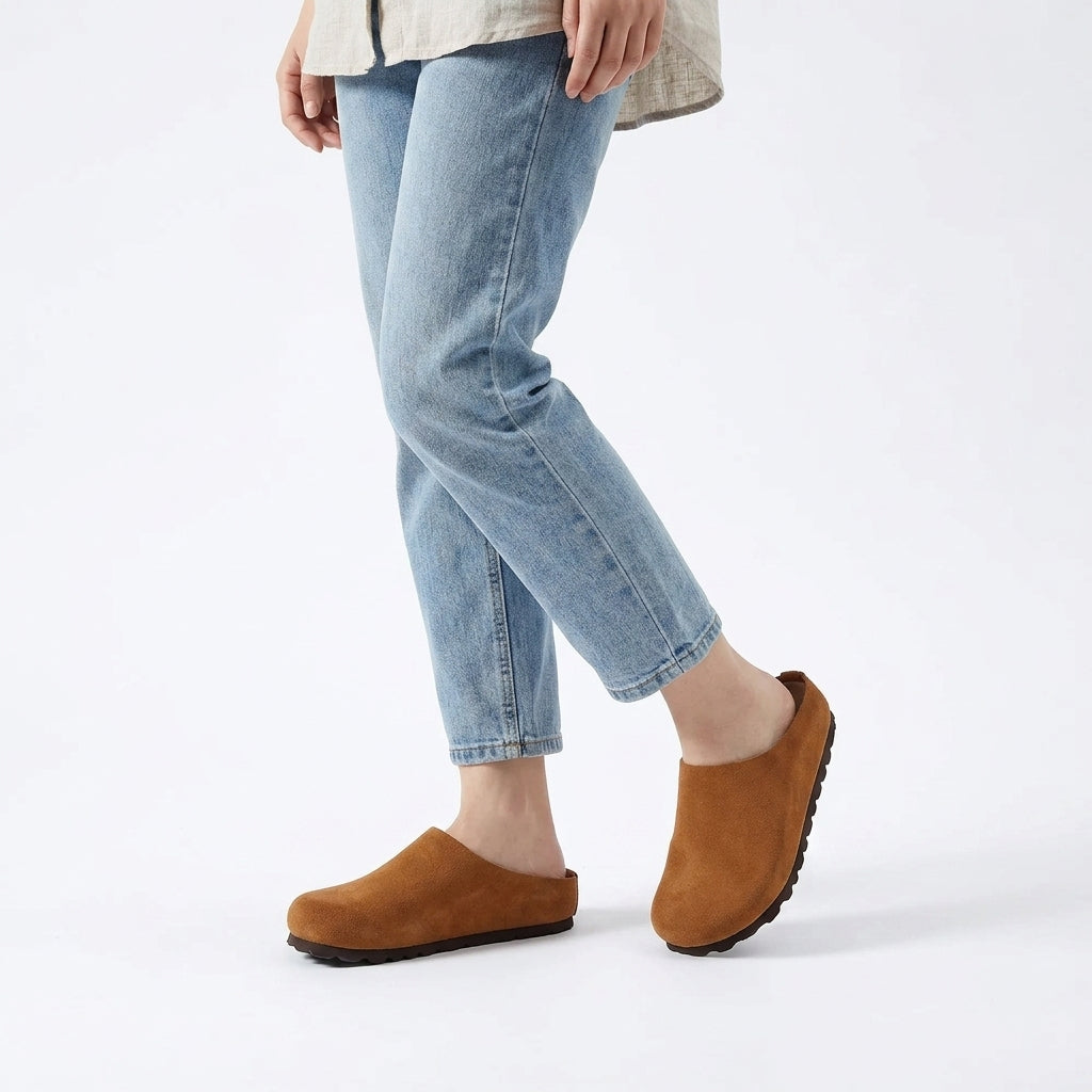 Awily - Zueco Estilo Minimalista Casual para Mujer