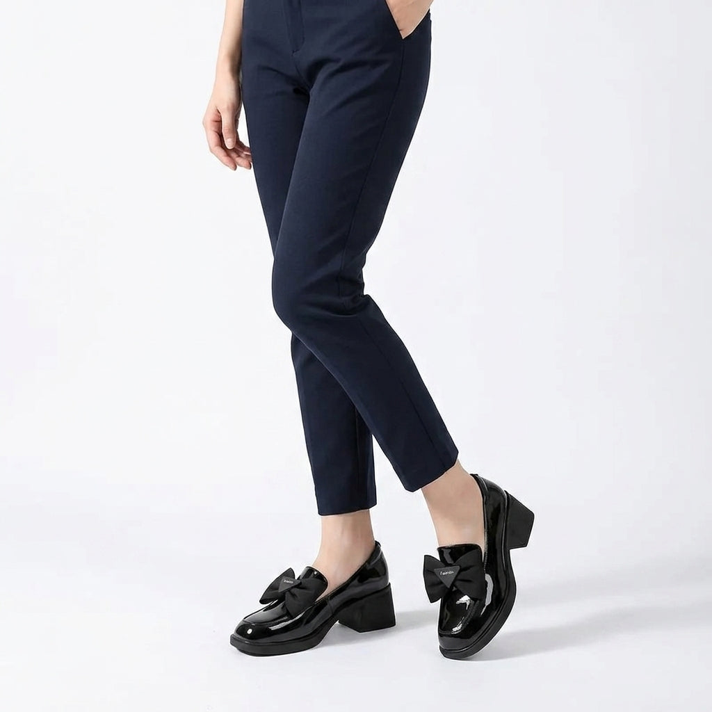 Bellarya - Mocasín Mujer de Charol Lazo Elegante