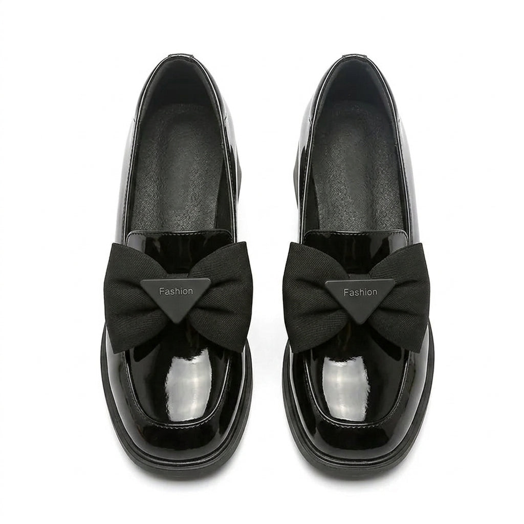 Bellarya - Mocasín Mujer de Charol Lazo Elegante