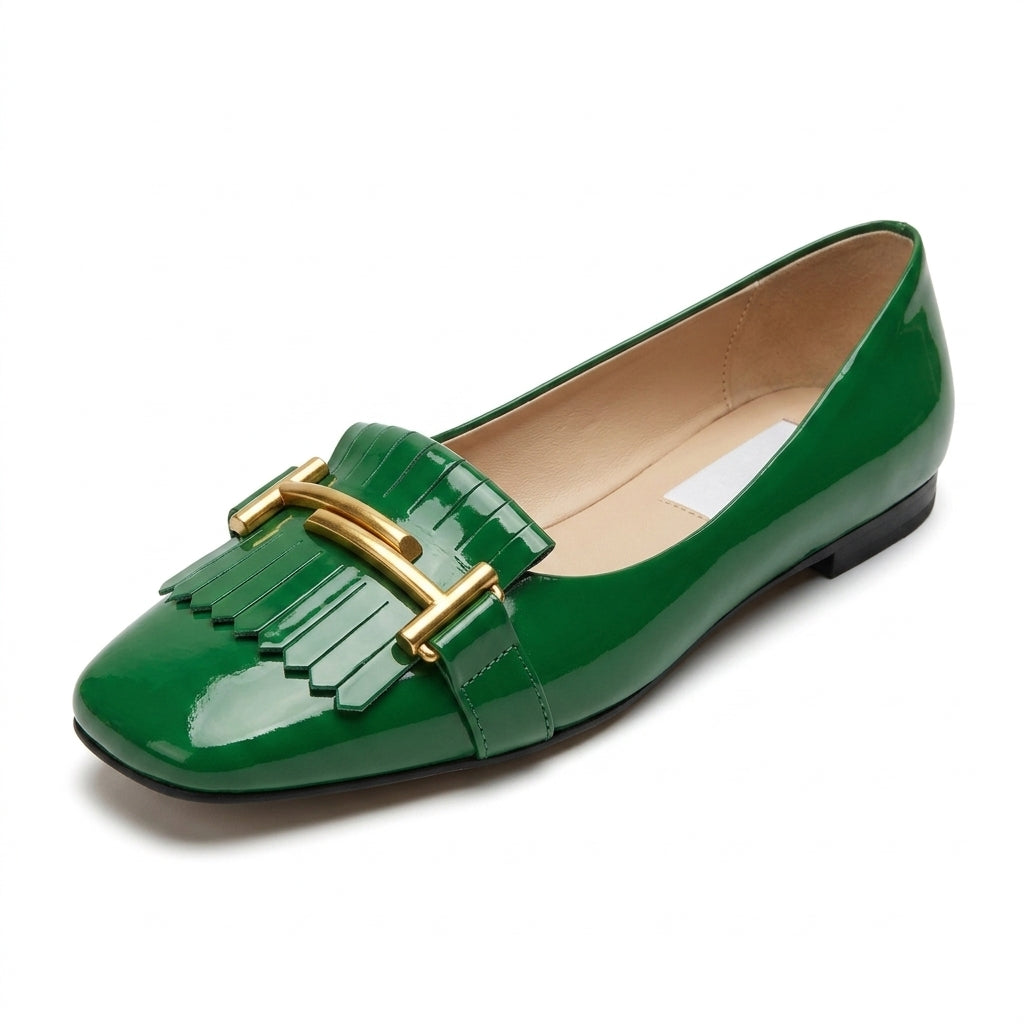 Maëlisse - Mocasín Mujer de Charol Flecos Estilo Parisino