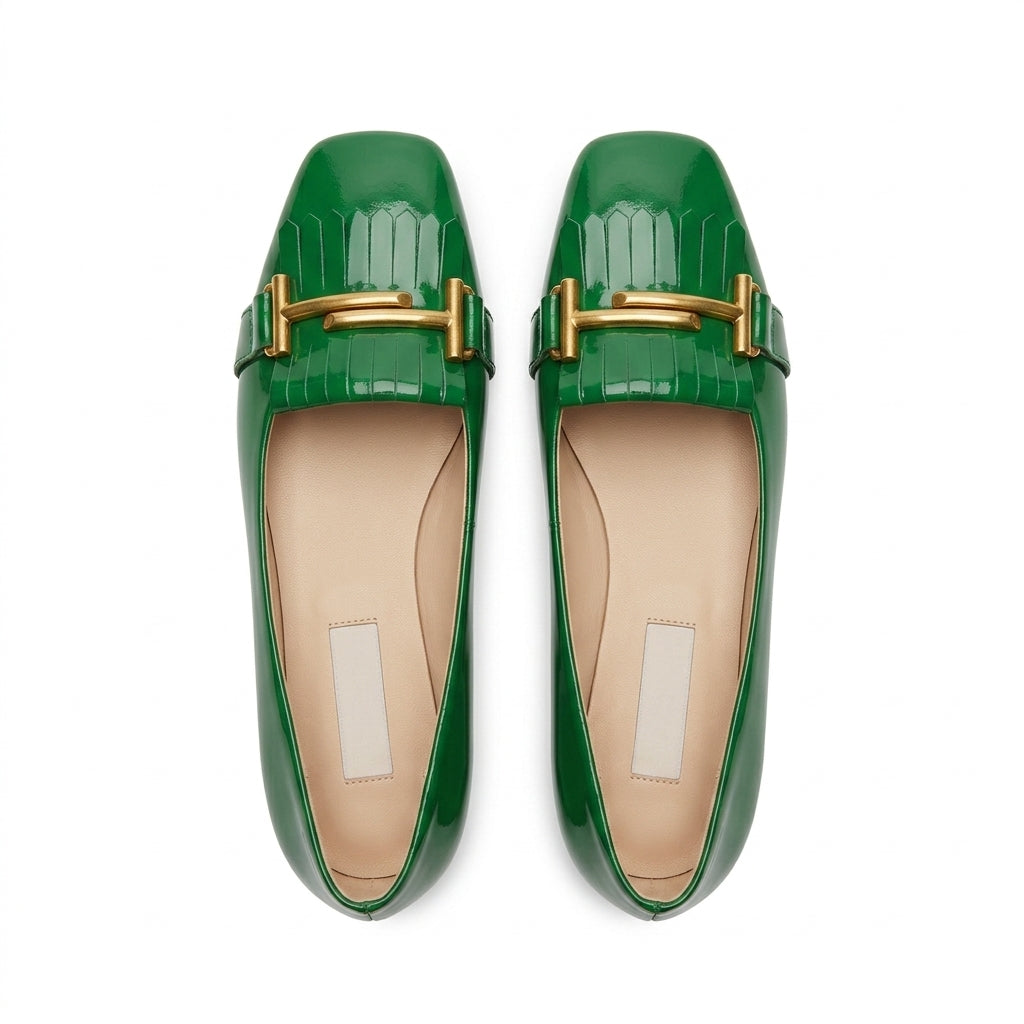 Maëlisse - Mocasín Mujer de Charol Flecos Estilo Parisino