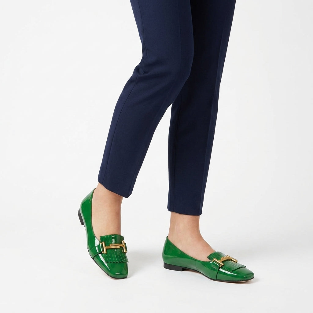 Maëlisse - Mocasín Mujer de Charol Flecos Estilo Parisino