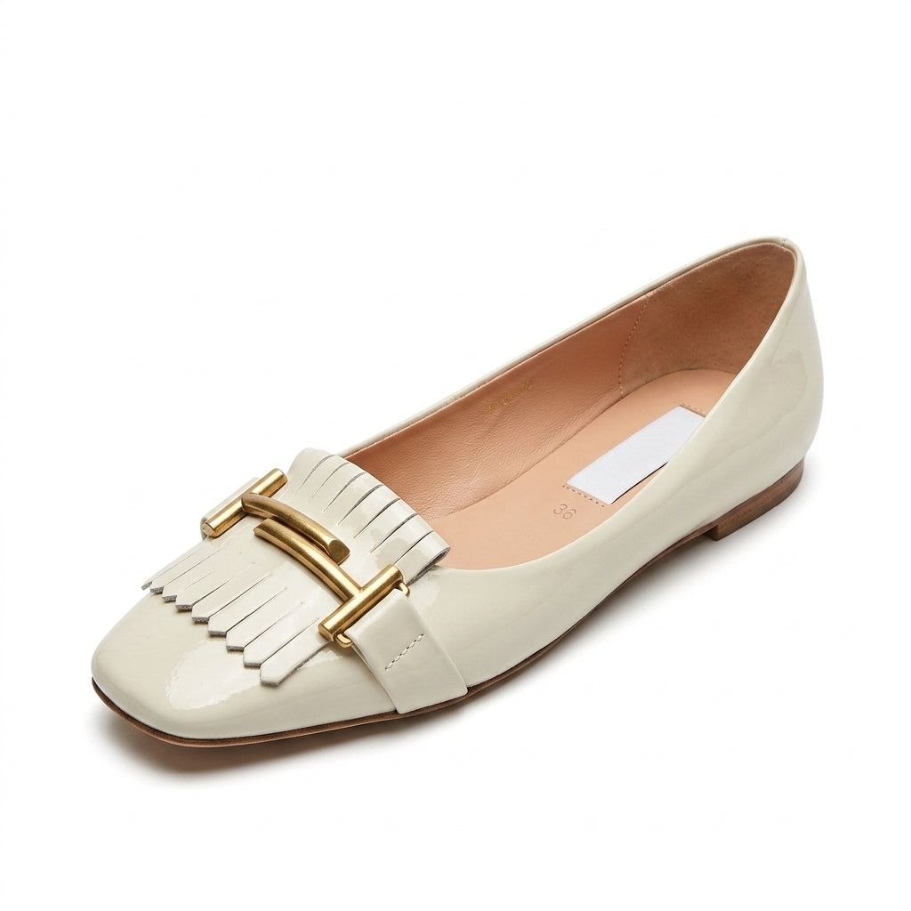 Maëlisse - Mocasín Mujer de Charol Flecos Estilo Parisino