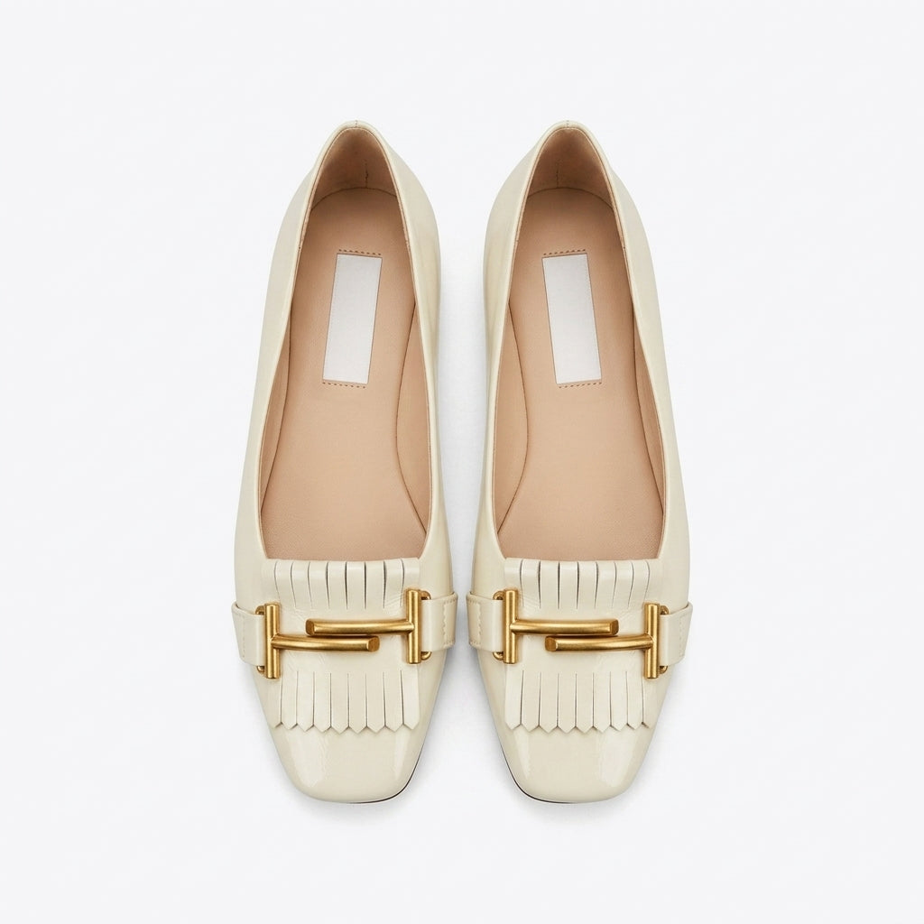 Maëlisse - Mocasín Mujer de Charol Flecos Estilo Parisino