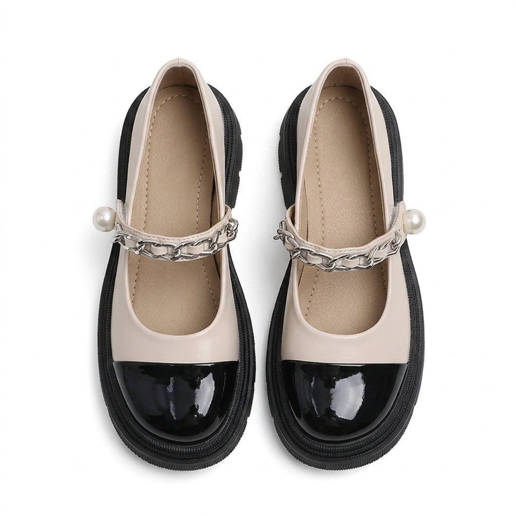 Rosélyne - Mocasín Mujer de Charol Mary Jane Chic