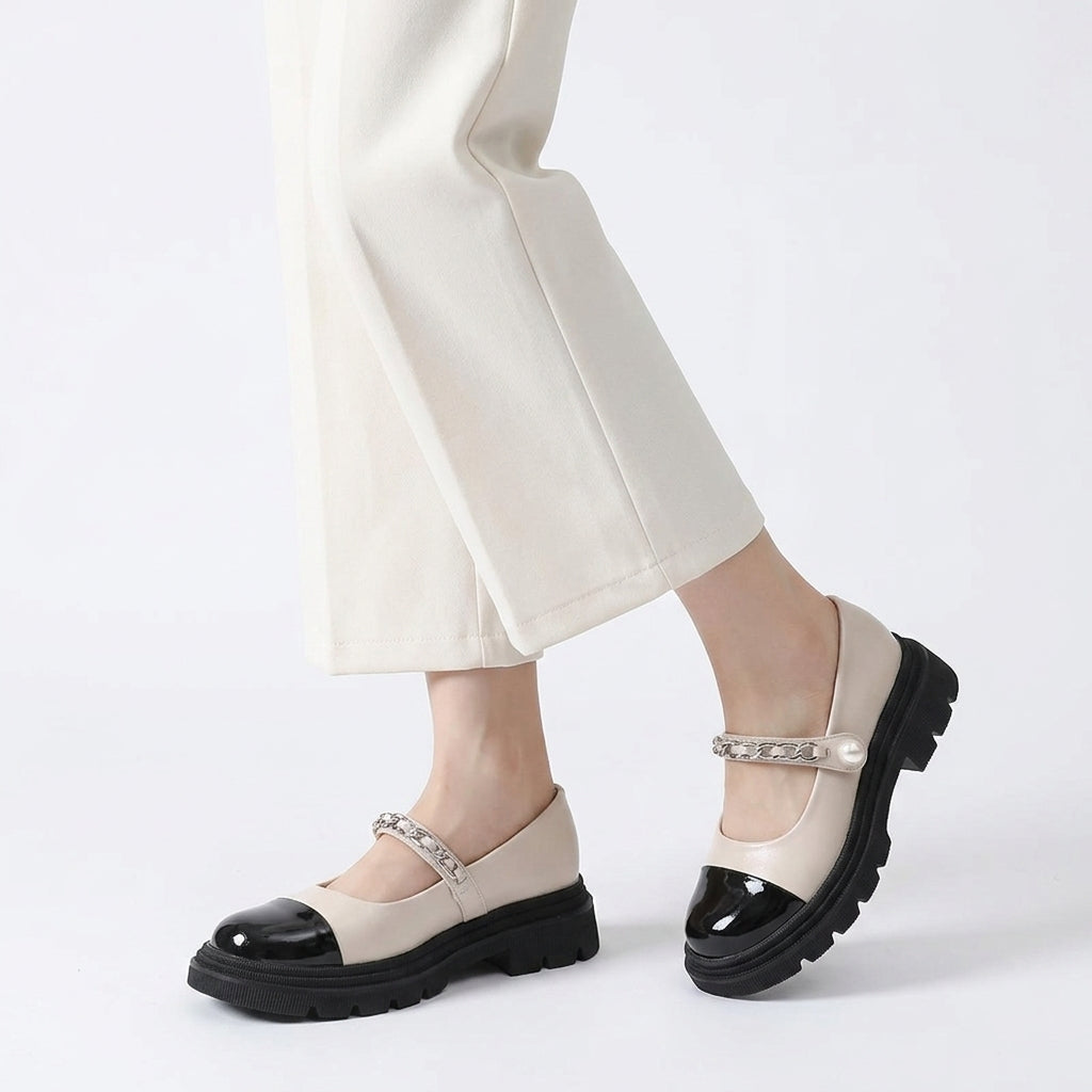 Rosélyne - Mocasín Mujer de Charol Mary Jane Chic