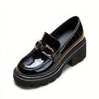Seedo - Mocasín Plataforma Mujer de Piel de Charol