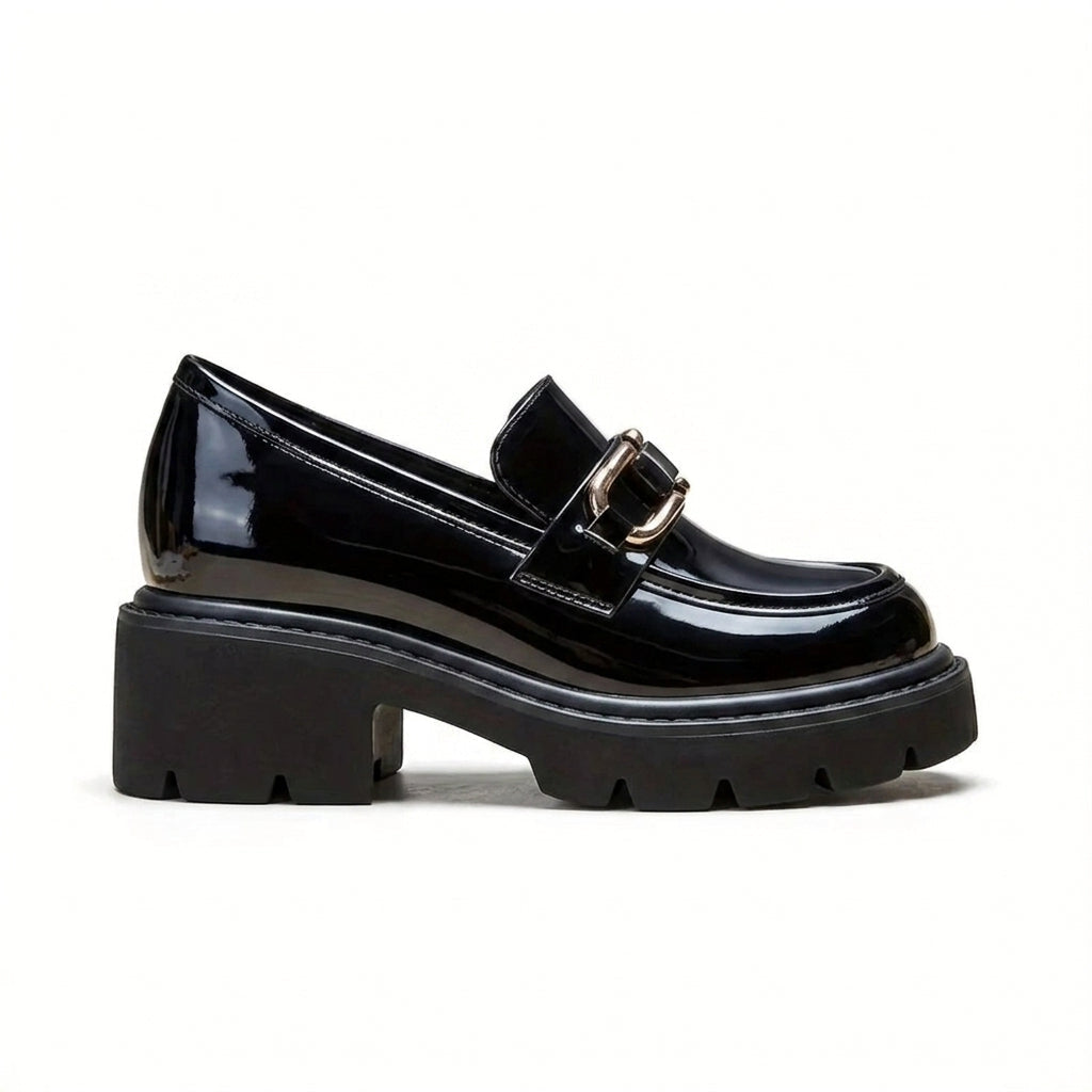 Seedo - Mocasín Plataforma Mujer de Piel de Charol